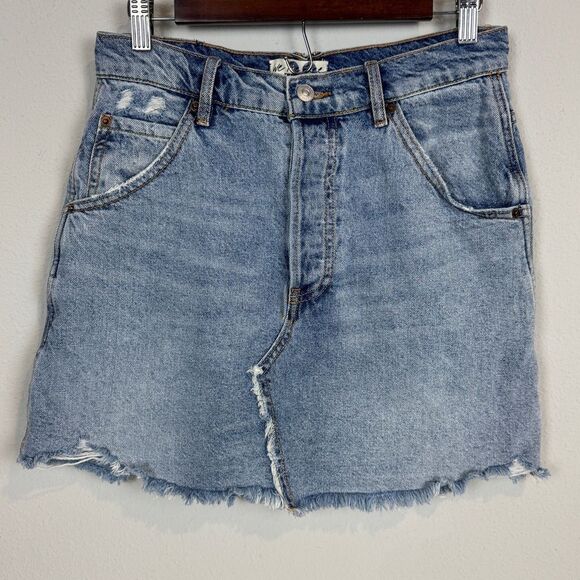We the Free Denim Mini Skirt 29 - Picture 1 of 7